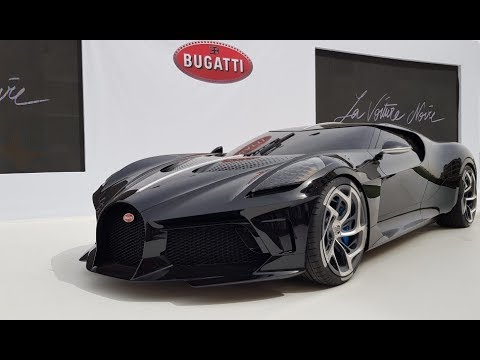 Bugatti la voiture noire in Dubai -   بوغاتي السيارة السوداء اغلى سيارة في العالم في دبي