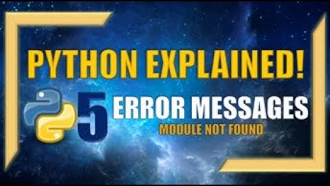 How to Resolve MODULE NOT FOUND error in Python l Error Handling