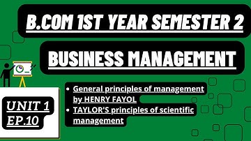 Business management unit 1 B.com 1st year sem.2 part 10 principles of mnagement Tfh tuitionfromhome