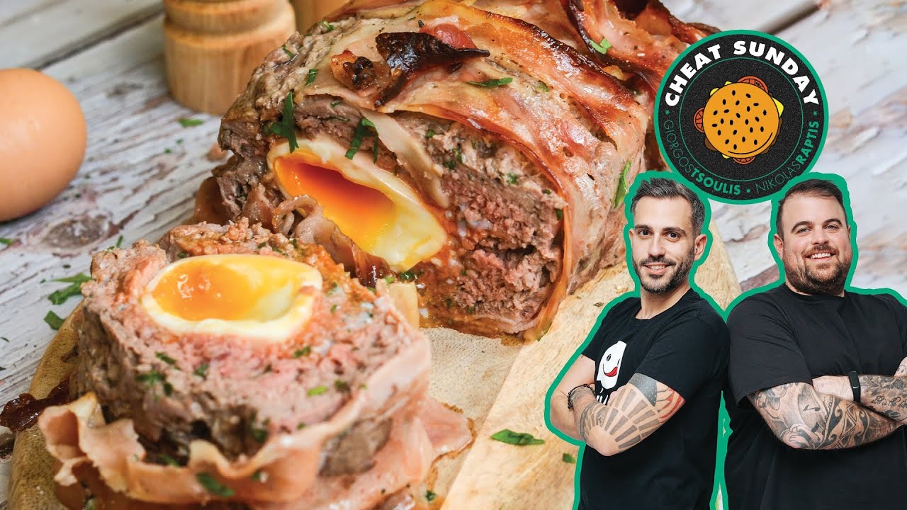 Ρολό κιμά με αυγό, τυλιχτό με μπέικον (Meatloaf) | Giorgos Tsoulis