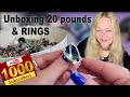 Unbelievable! Unboxing 20 pounds of Jewelry &amp; Rings! Let&#39;s find Treasures!