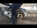 Mini bike burnouts donuts and mud