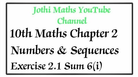 10th std Chapter -2 Numbers and Sequences Exercise -2.1 6th (1) sum TN new syllabus 2020