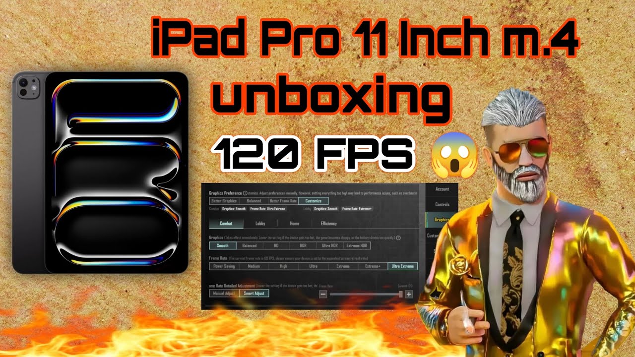 IPad Pro 11 Inch M4 Chip New Unboxing 120 FPS Pubg Mobile