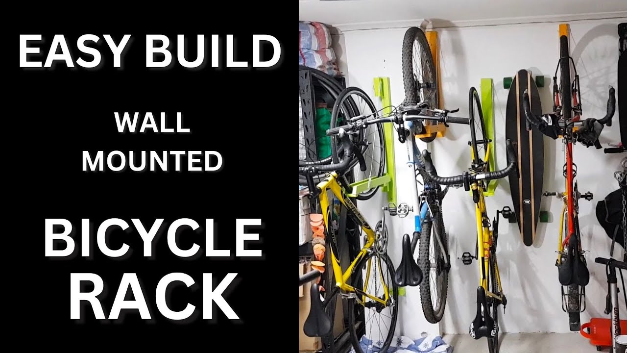 Easy Build DIY Wall Mounted Bike Rack - YouTube