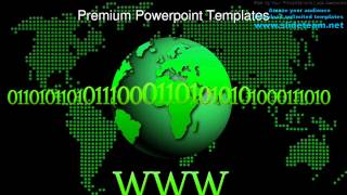 WWW Binary World Globe PowerPoint Templates Themes And Backgrounds ppt designs