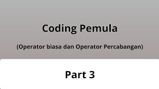 Materi operator | Part 3