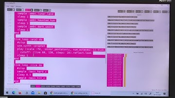 Live coding session with Sonic.pi during a music class