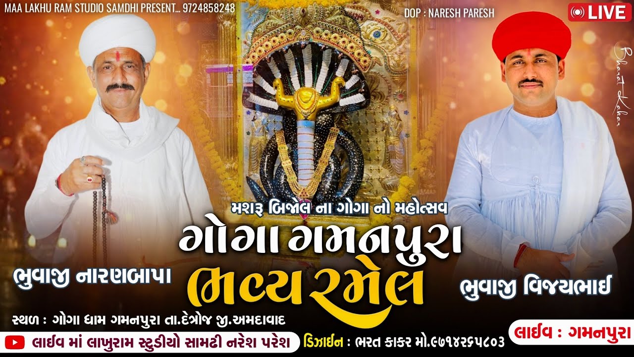 🔴LIVE ગોગા ગમનપૂરા ભવ્ય રમેલ  ||મશરૂ બિજોલ ના ગોગા મહારાજ નો પાંચમો પાટોત્સવ ||