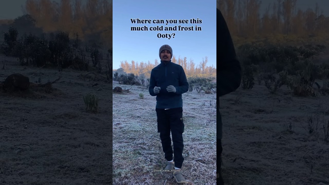 Where can you see this much cold and frost near Ooty🩵🤍❄️🥶