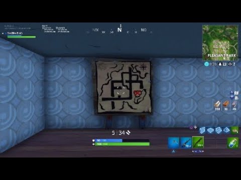 Video: Fortnite - Pleasant Park Schatzkarte Position