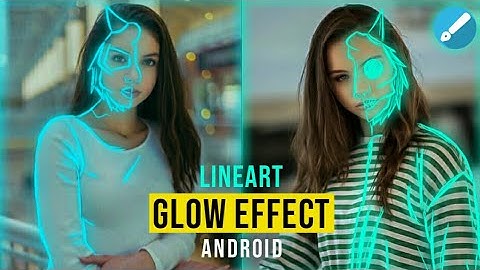 Tutorial Bikin LineArt Bercahaya di Android || Lineart infinite design || pixellab