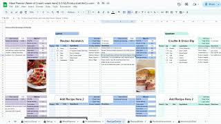 How to Plan Meals and Create Grocery Lists with My Meal Planner Spreadsheet screenshot 5