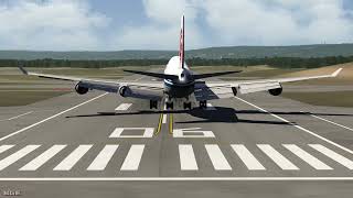AEROFLY FS 4 [747 : Perth, Australia Airport] Landing-to-Gate (1)