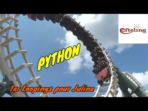 Les 1er Loopings de Juline à Efteling : Python On Ride.