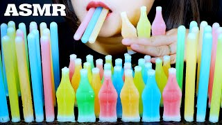 ASMR NIK-L-NIPS WAX BOTTLES STICK CANDY DRINKS EATING SOUNDS | LINH-ASMR 먹방