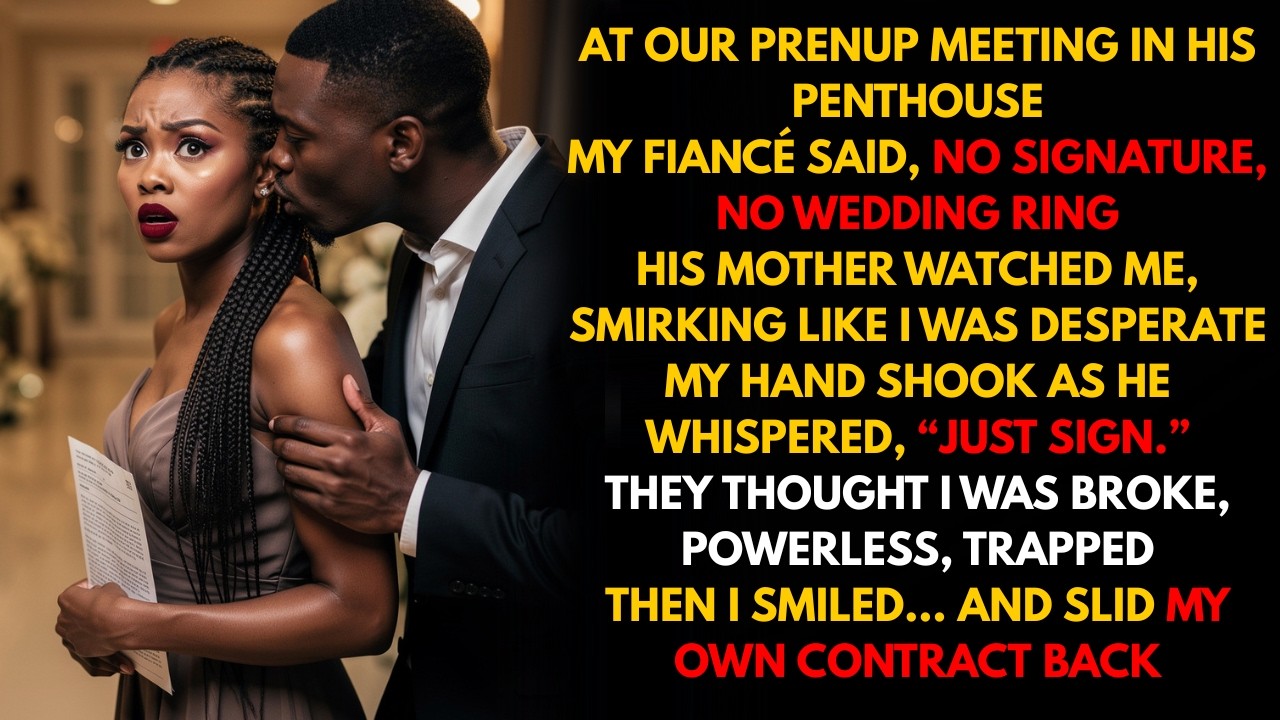 He Said “Sign My Prenup or No Wedding”… Then I Slid MY Contract Across the Table...