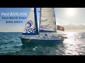 Full  sailboat tour  50ft diy repaired youtubers self sufficient ocean sailing beneteau monohull