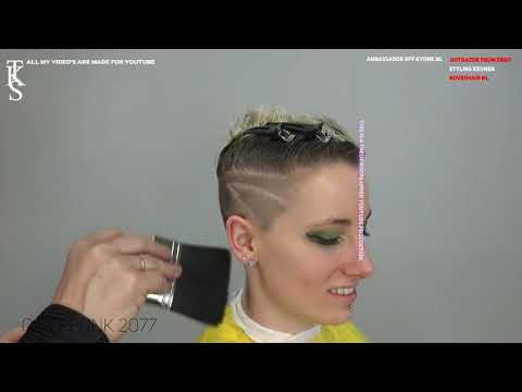 A Cool Side Shave With Hair Tattoo And New Color Rosa Tks Tutorial