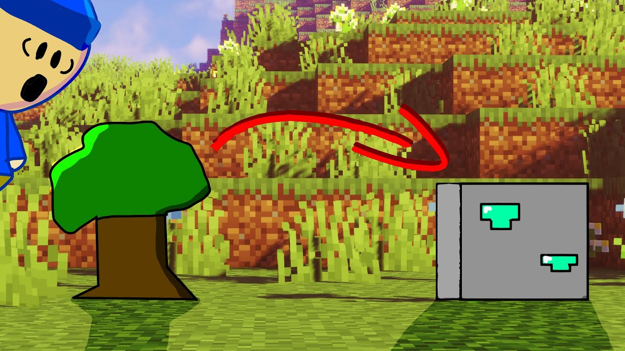 Minecraft But Block Drops Are Random Part 1 w/ @chardisorgaming - YouTube