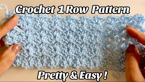 CROCHET PATTERN.- 1 ROW BEAUTIFUL ! Easy Step by step Tutorial for Blankets & More - US TERMS