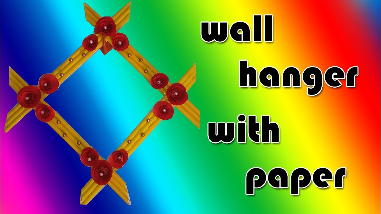 Wall hanger with paper paper craft paper design paper flowers