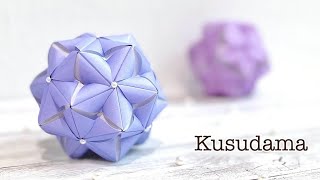 折り紙 ふわふわのお花が可愛い🌸くす玉を作ってみた!作り方/DIY How to Make a Fluffy Flowers Kusudama. Paper craft. Paper ball.