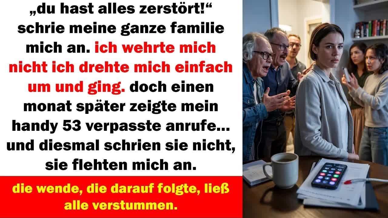 meine familie schrie, ich hätte alles zerstört einen monat später baten sie mich auf den knien