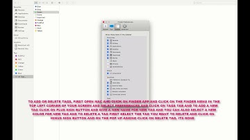 HOW TO CREATE NEW OR DELETE TAGS ON MAC IN MAC OS MOJAVE