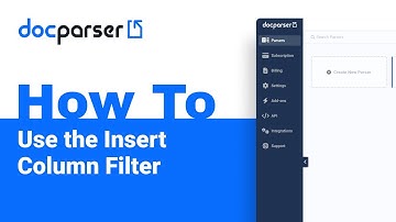 Docparser Academy: How to Use the Insert Column Filter