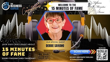 𝟏𝟓 𝐌𝐢𝐧𝐮𝐭𝐞𝐬 𝐨𝐟 𝐅𝐚𝐦𝐞 𝐰𝐢𝐭𝐡 𝐃𝐞𝐛𝐛𝐢𝐞 𝐒𝐚𝐯𝐢𝐚𝐧𝐨 𝐚𝐧𝐝 𝐭𝐡𝐞 𝐁𝐮𝐬𝐢𝐧𝐞𝐬𝐬 𝐆𝐮𝐫𝐮