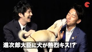進次郎大臣に犬が熱烈キス！林遣都も驚きのハプニング『犬部！』獣医学部学生ティーチインイベント
