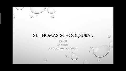 STD 8 # Sanskrit # Ch 9 # Work book