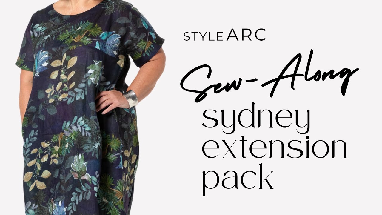 Patron Couture Style Arc Robe Designer Sydney - Tailles 38-50 - Forme Cocon Avec Poches