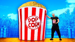 I filled a Giant Bucket of 1,000,000 popcorn