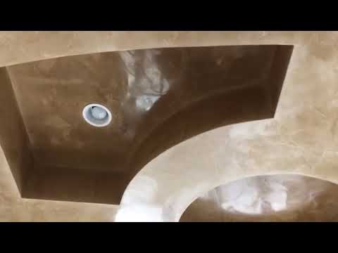 Venetian Plaster Polishing Wax In Accent Ceiling Youtube