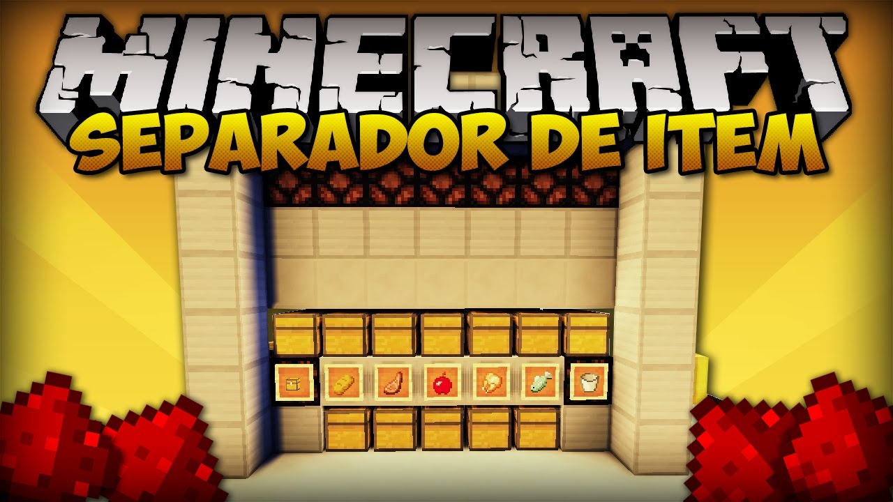 ✔ SEPARADOR DE ITENS COMPLETO E COMPACTO - MINECRAFT REDSTONE [TUTORIAL] atualização azamerica champions