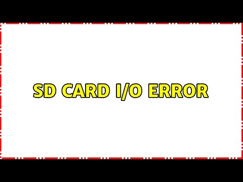 Ubuntu: SD Card I/O error