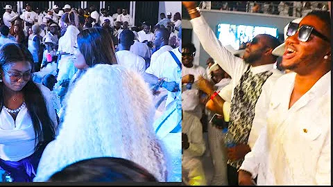 Watch How Femi Adebayo And Other Actors Stand Up And Dance As K1 De Ultimate Performs For Them.