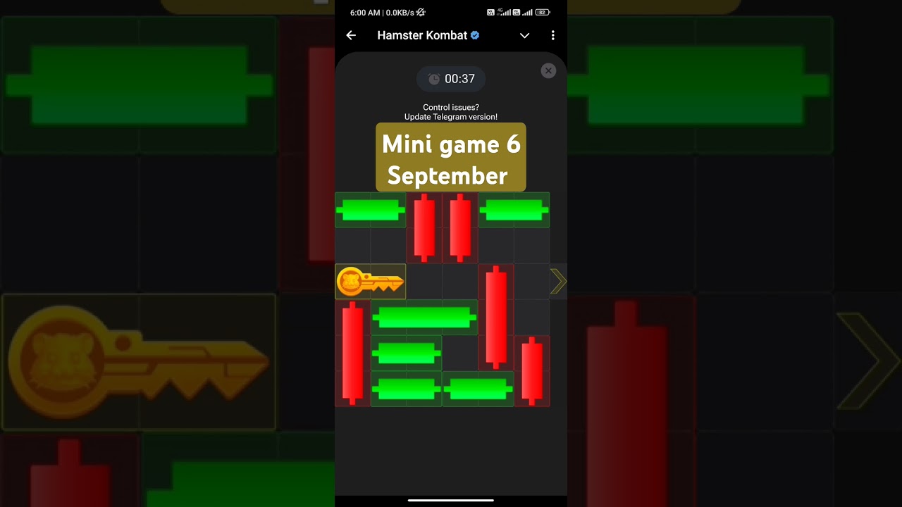 Hamster Kombat Mini Puzzle Solved 6 September | Hamster Mini Game Key Claim | 6 September Mini Game