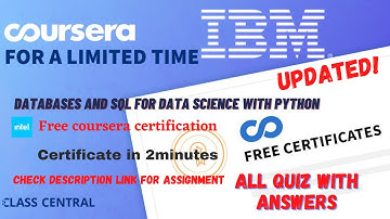 Databases and SQL for Data Science with Python,(week1-5) All Quiz Answers.#coursera #learning #learn