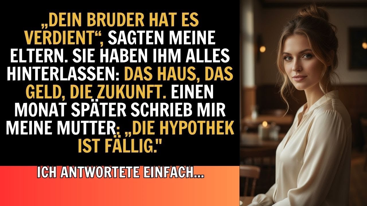 Meine Eltern sagten: „Dein Bruder hat es verdient“ – und hinterließen ihm alles in ihrem Testament…