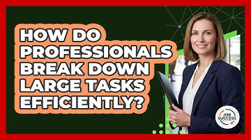 How Do Professionals Break Down Large Tasks Efficiently?