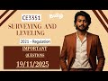Surveying and Leveling Important questions | CE3351 | 2021 Regulation | 19/11/2025 Exam Civil  Dep