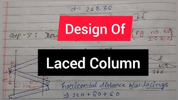 Laced Column designing numerical | Compression Members | Design Of Steel Structures