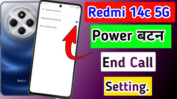 Redmi 14c 5g me Power button press to end call setting//how to end call in redmi 14c 5g me setting
