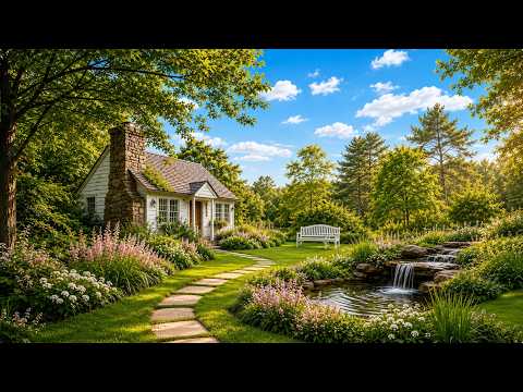 a dreamy woodland garden morning 🌳 soft piano for slow mornings & quiet life