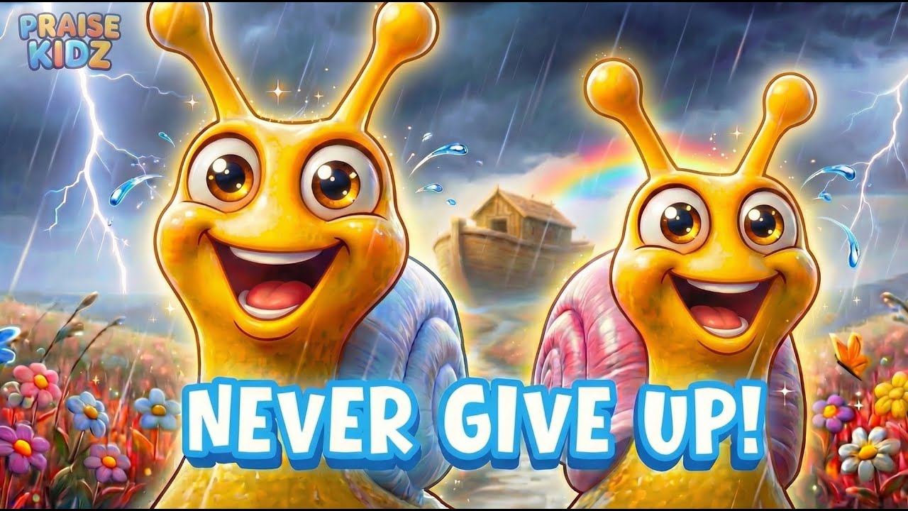 🎶 Bible Song for Kids – Never Give Up (Reached the Ark) | Christian Kids Music