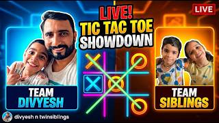 LIVE Tic Tac Toe Showdown! Who Wins? 🏆 | Divyesh n Twinsiblings