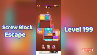Screw Block Escape Level 199 Walkthrough | Solve It Fast! 🧩